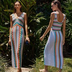 NEW SOLID & STRIPED Aubrey Crochet Dress